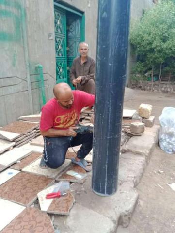 تغطيه اعمده الانارة لتجنب الحوادث