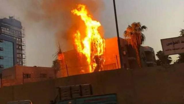 حريق مستشفى حميات إمبابة