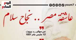 عاشقة مصر.. نجاح سلام (إنفوجراف)