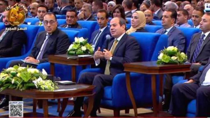 الرئيس عبدالفتاح السيسى خلال حديثه فى مؤتمر «حكاية وطن»