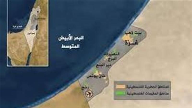 كايرو لايت كم مساحة قطاع غزة وعدد سكانها وموقعها على الخريطة؟