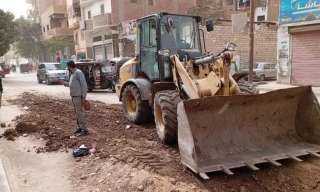 إنذار مقاول شبكات الصرف بإيقاف أعماله بقرى ملوي بعد شكاوى المواطنين