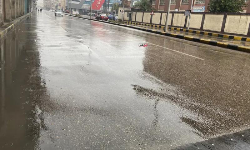 سقوط امطار على محافظة بورسعيد