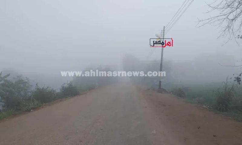 شبورة مائية كثيفة على طرق كفر الشيخ