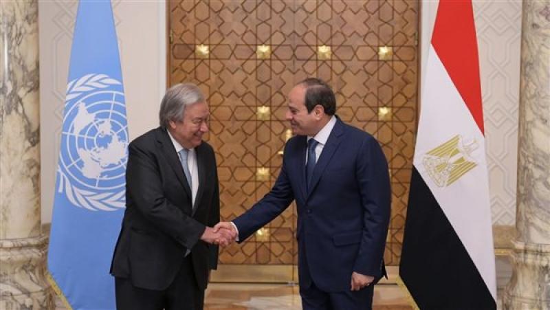 الرئيس عبدالفتاح السيسي وسكرتير عام الأمم المتحدة