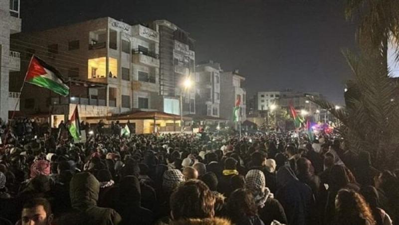 مظاهرات بالقرب من سفارة إسرائيل