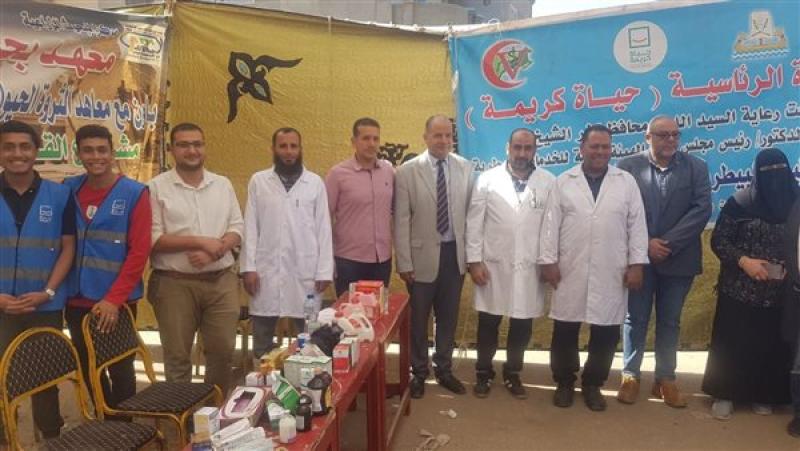 بحوث الصحة الحيوانية ينظم قافلة بيطرية مجانية بكفر الشيخ