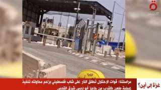 القاهرة الإخبارية  تعرض لقطات من إطلاق الاحتلال النار على شاب فلسطينى (فيديو)