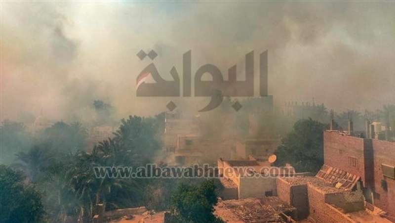 حريق عين القضا بالوادي الجديد