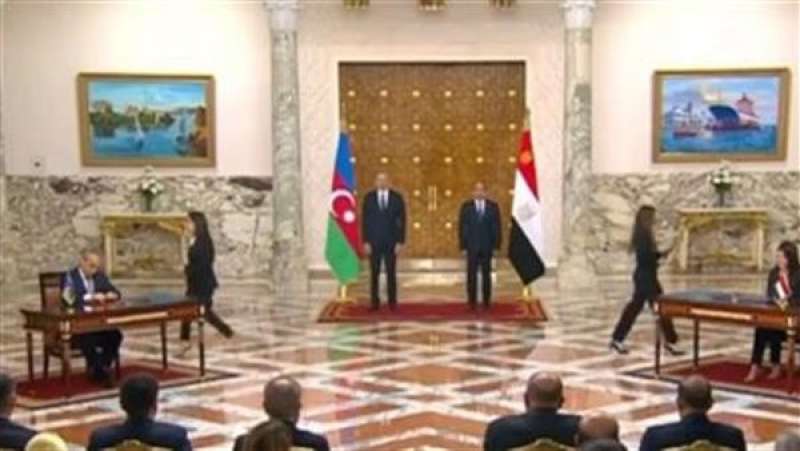 الرئيس السيسي ونظيره الأذربيجاني