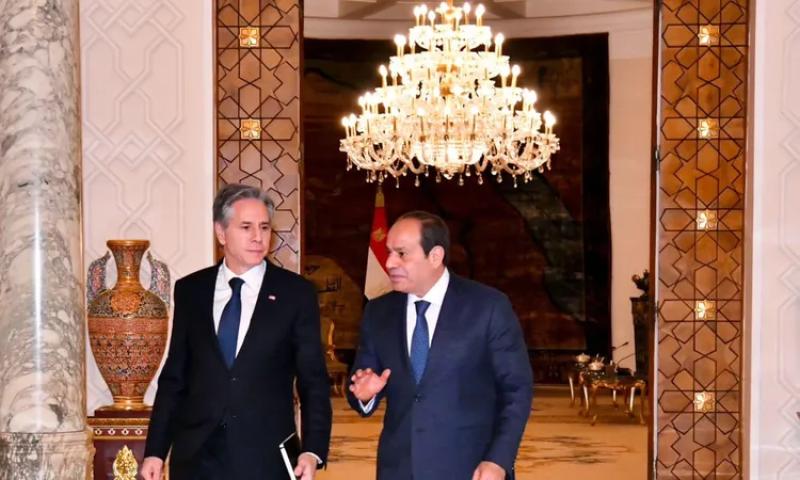 الرئيس السيسي ووزير خارجية أمريكا
