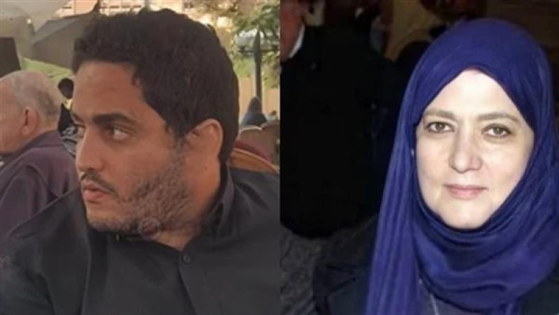 شمس البارودي ونجلها الراحل عبد الله